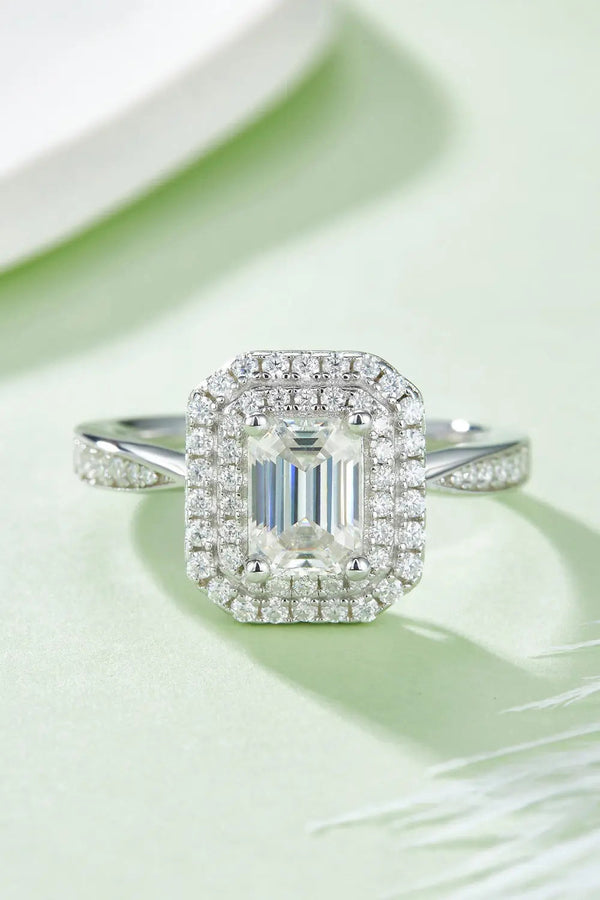 Lovcia Adored 1 Carat Moissanite 925 Sterling Silver Side Stone Ring-Rings-Silver-4.5-Silver