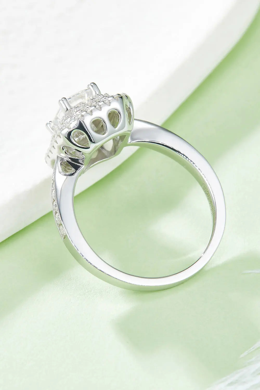 Lovcia Adored 1 Carat Moissanite 925 Sterling Silver Side Stone Ring-Rings-Silver-4.5-Silver