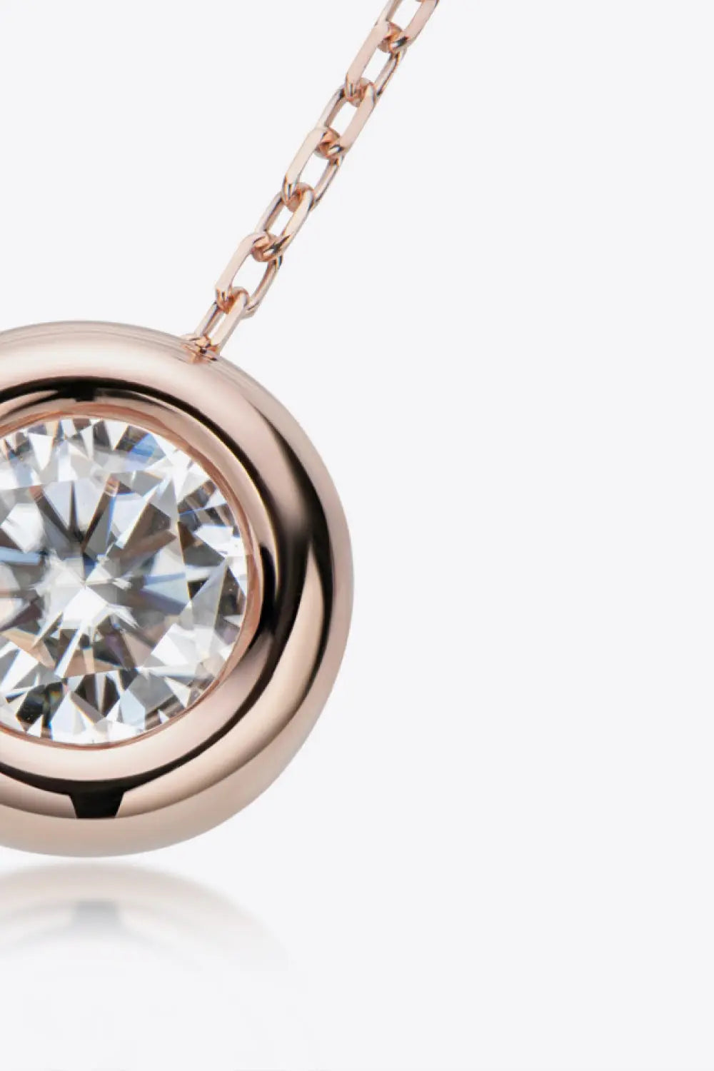 Lovcia Adored 1 Carat Moissanite Pendant 925 Sterling Silver Necklace-Necklaces-Gold-One Size-Gold