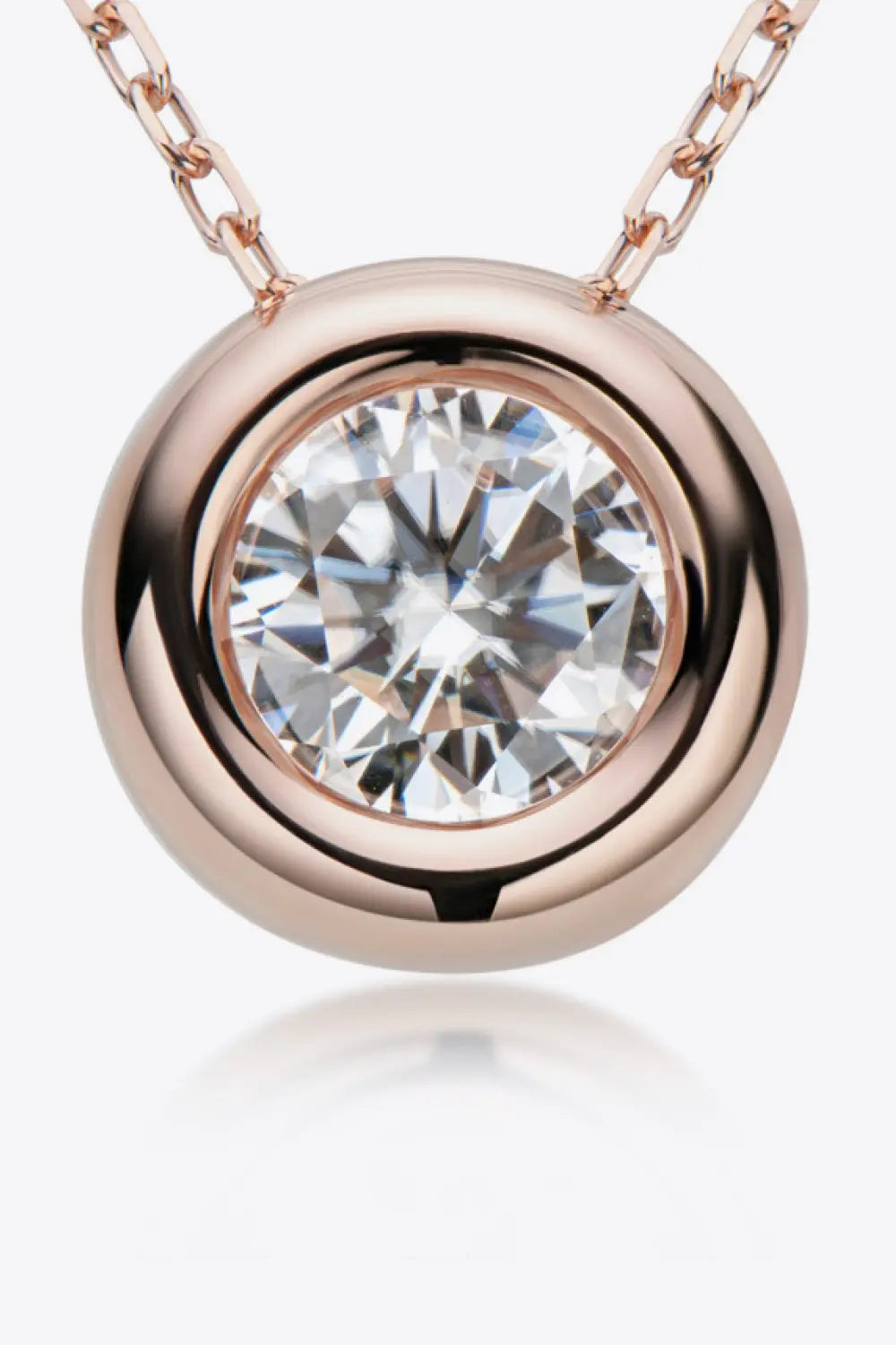 Lovcia Adored 1 Carat Moissanite Pendant 925 Sterling Silver Necklace-Necklaces-Gold-One Size-Gold