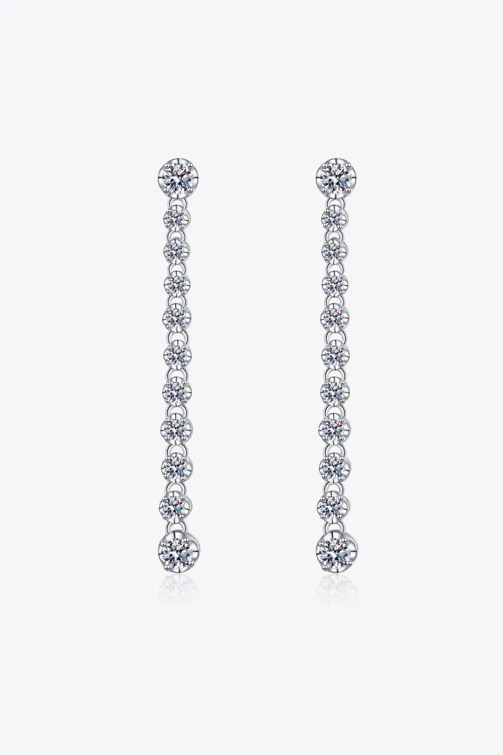 Lovcia Adored 1.18 Carat Moissanite Long Earrings-Earrings-Silver-One Size-Silver