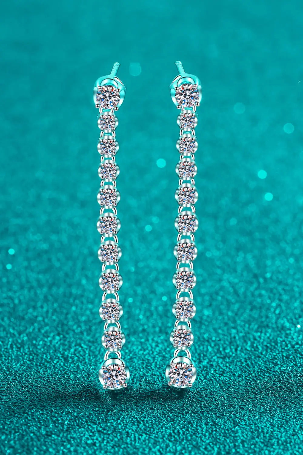 Lovcia Adored 1.18 Carat Moissanite Long Earrings-Earrings-Silver-One Size-Silver