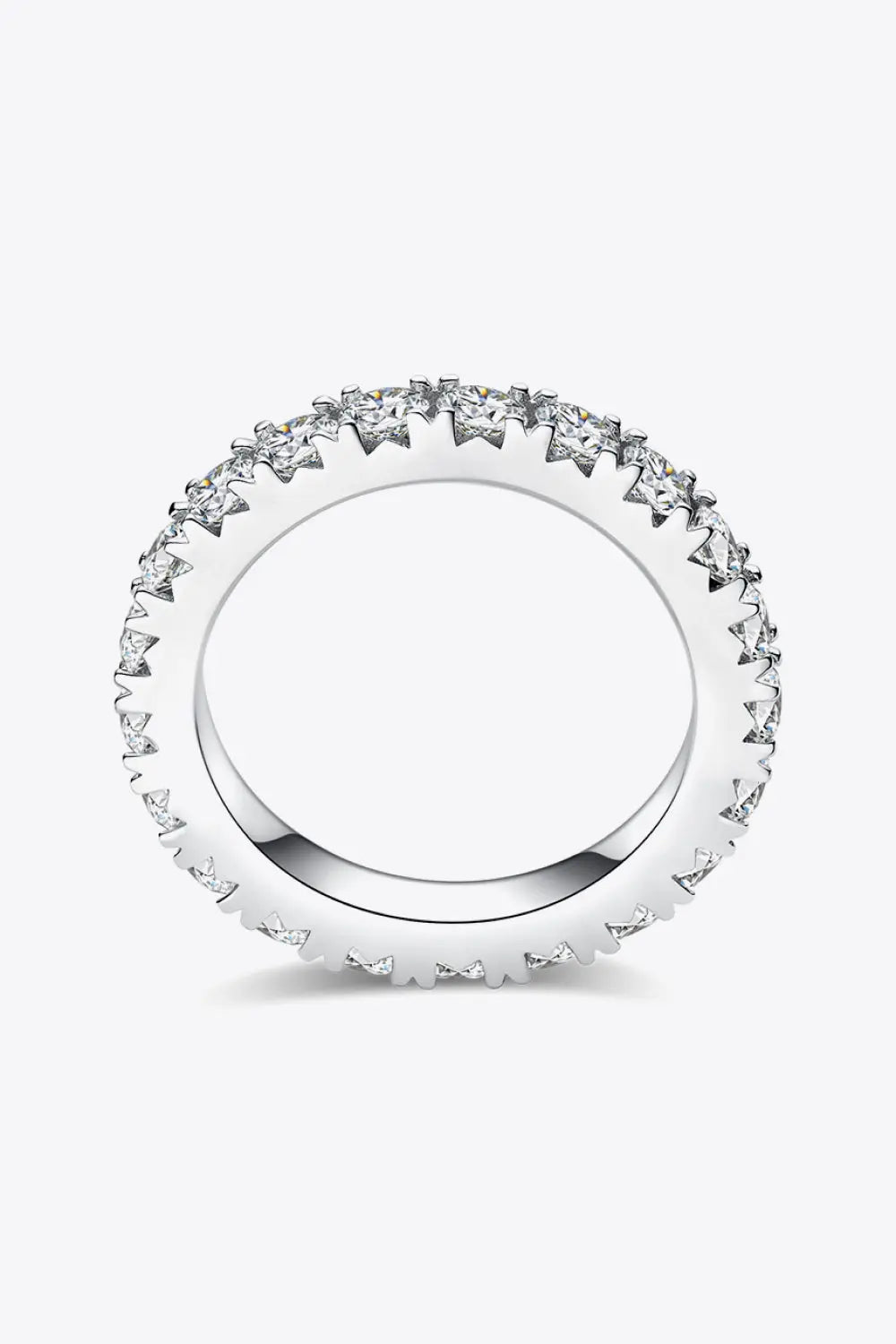 Lovcia Adored 2.3 Carat Moissanite 925 Sterling Silver Eternity Ring-Rings-Silver-4.5-Silver