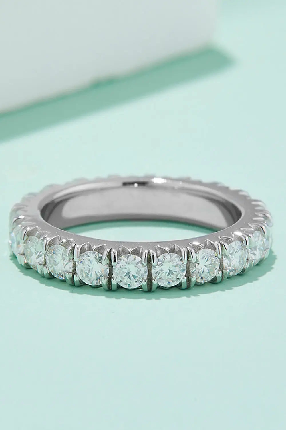 Lovcia Adored 2.3 Carat Moissanite 925 Sterling Silver Eternity Ring-Rings-Silver-4.5-Silver