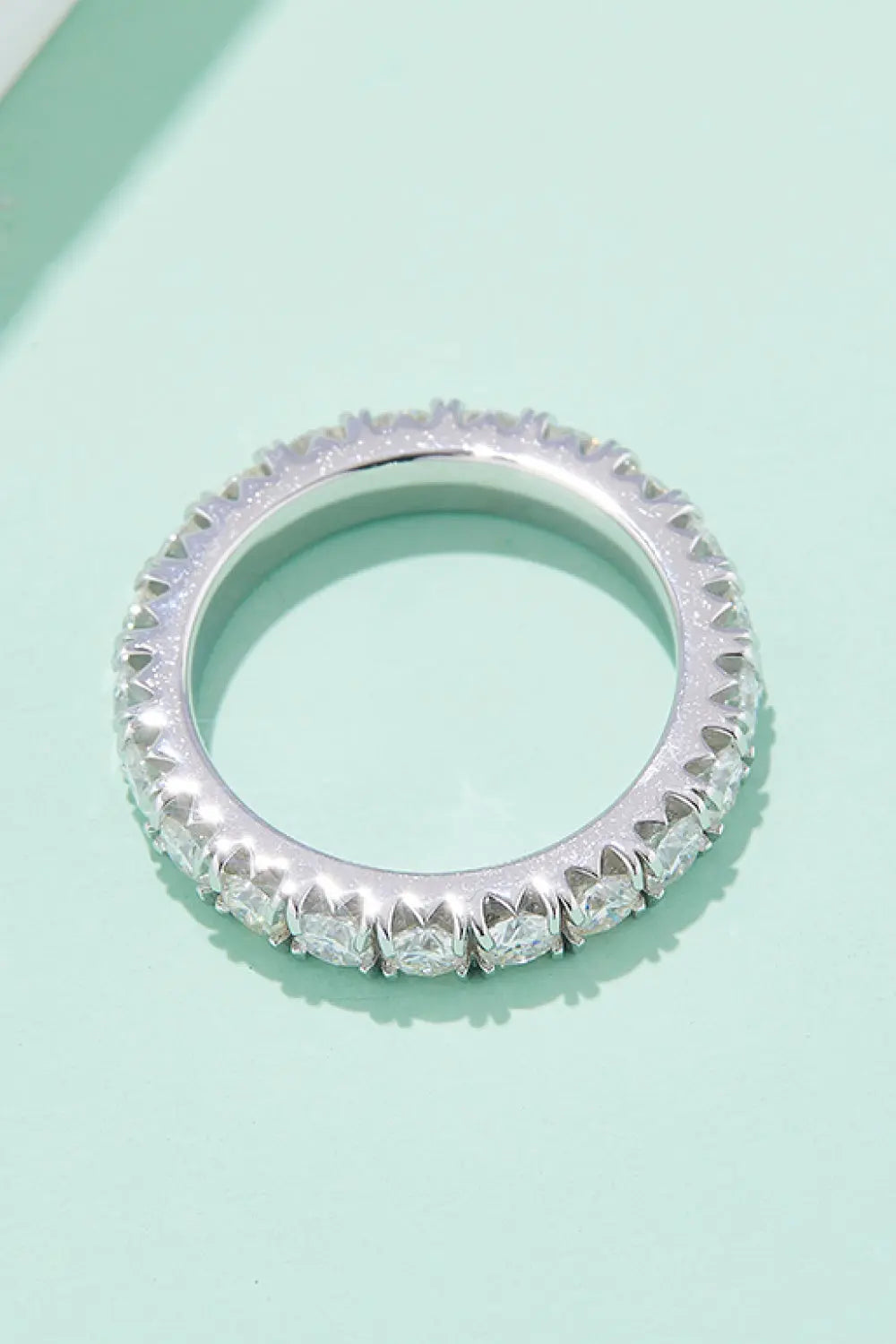 Lovcia Adored 2.3 Carat Moissanite 925 Sterling Silver Eternity Ring-Rings-Silver-4.5-Silver
