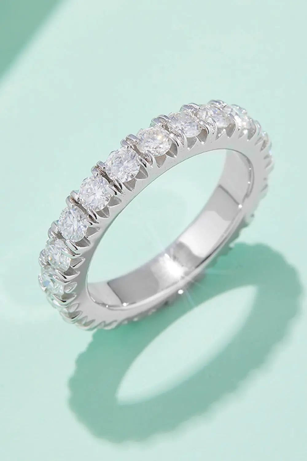 Lovcia Adored 2.3 Carat Moissanite 925 Sterling Silver Eternity Ring-Rings-Silver-4.5-Silver