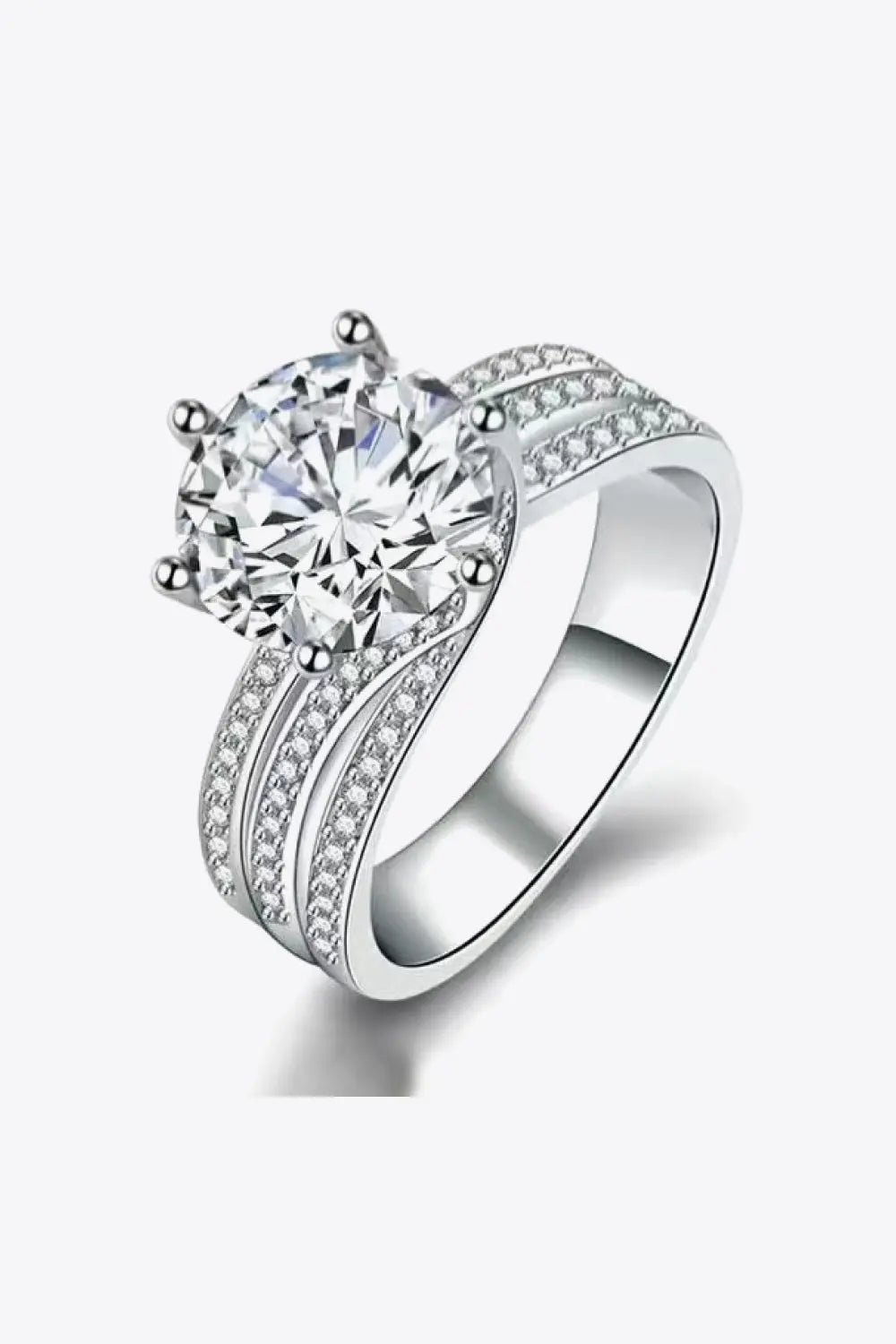 Lovcia Adored 3 Carat Moissanite Three-Layer Ring-Rings-Silver-5-Silver