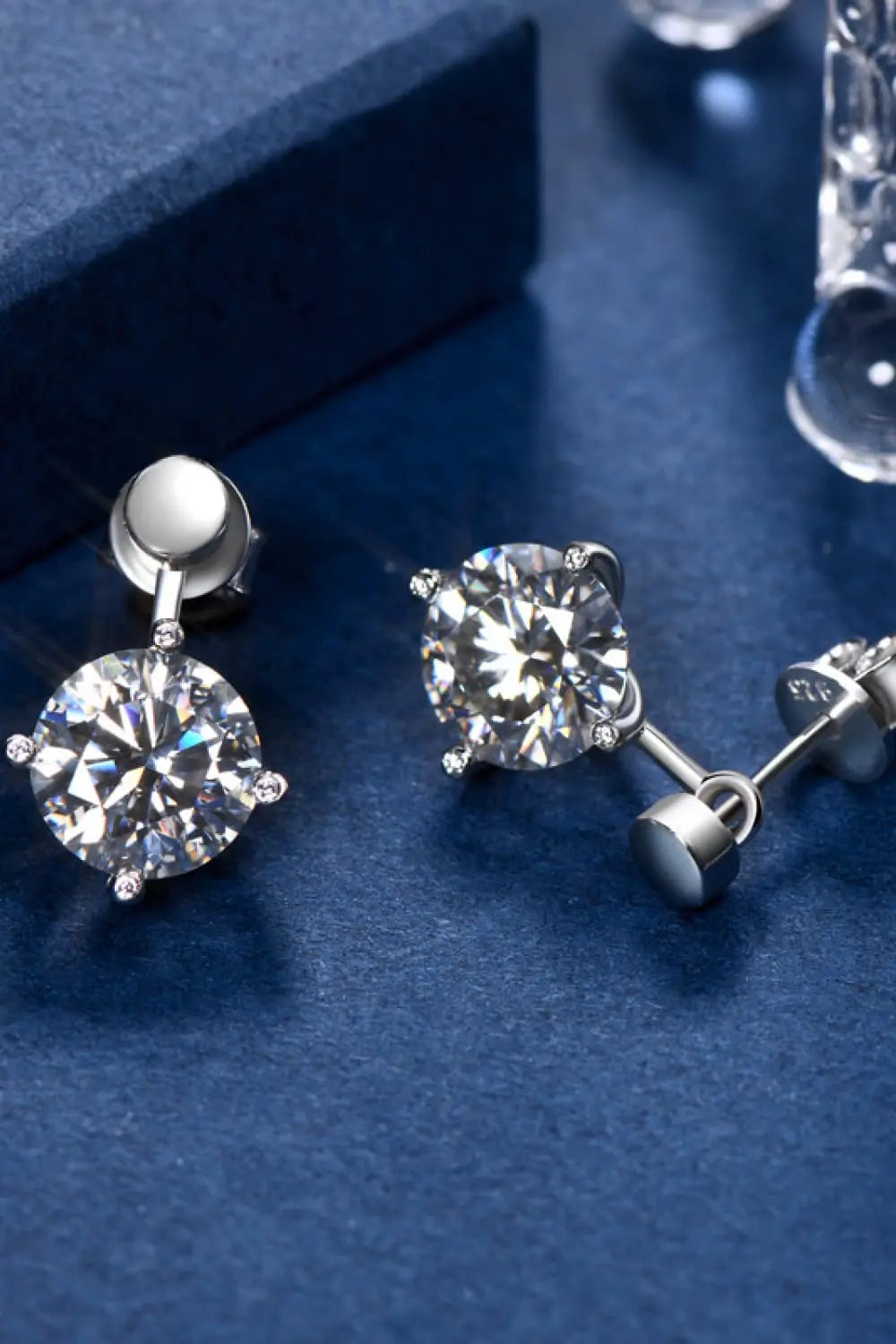 Lovcia Adored 4 Carat Moissanite Drop Earrings-Earrings-Silver-One Size-Silver