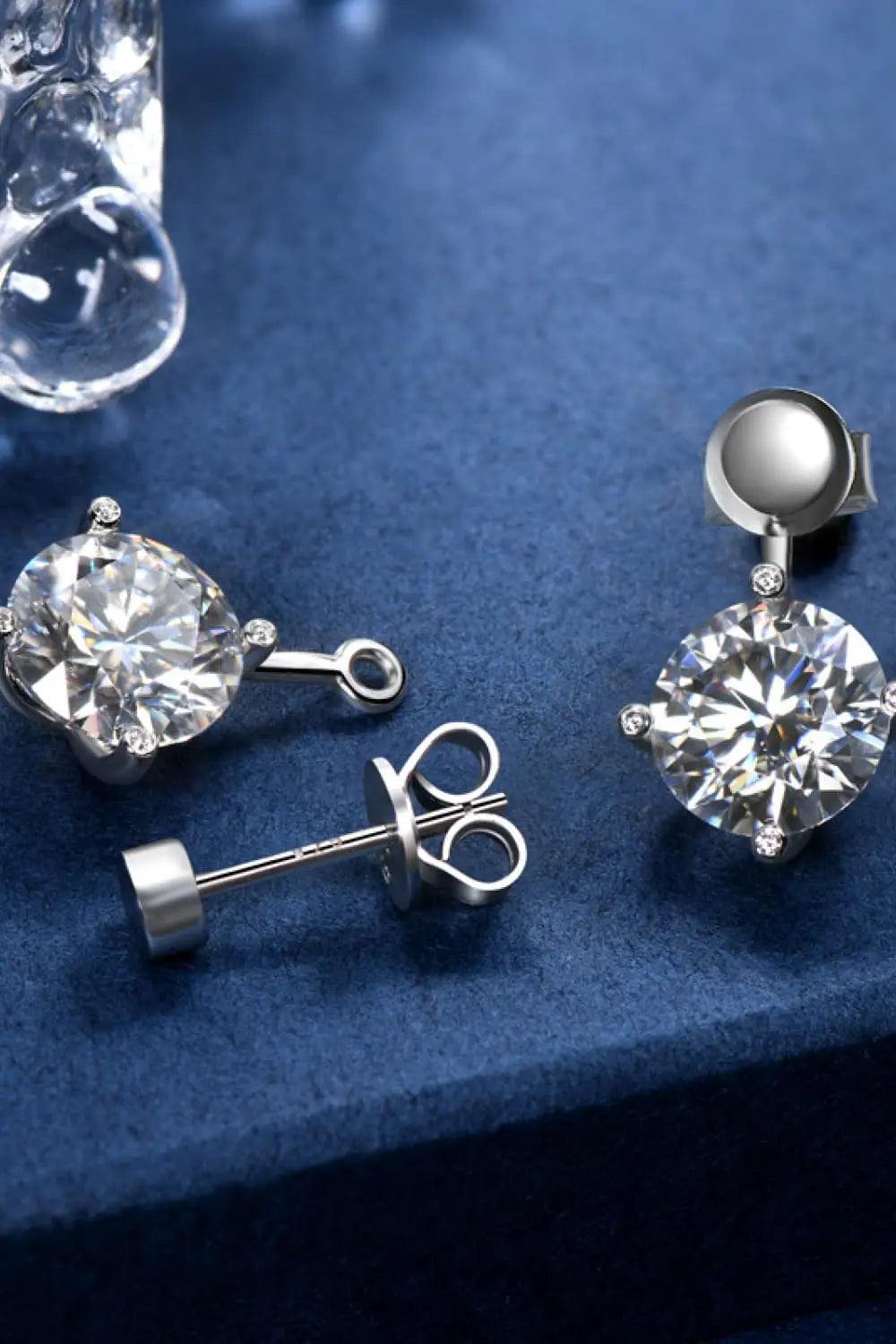 Lovcia Adored 4 Carat Moissanite Drop Earrings-Earrings-Silver-One Size-Silver