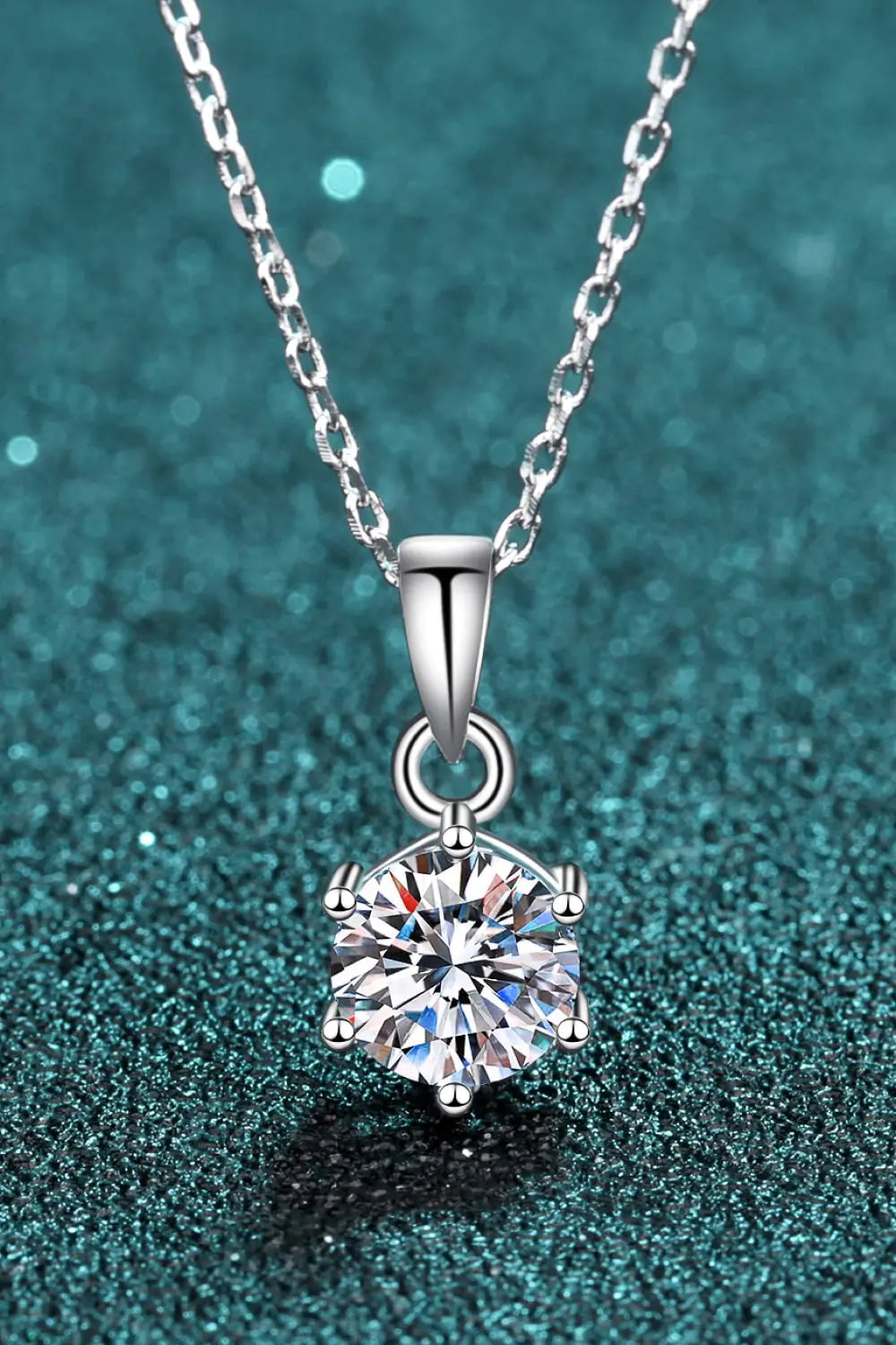 Lovcia Adored Get What You Need Moissanite Pendant Necklace-Necklaces-Silver-One Size-Silver