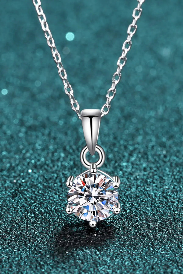 Lovcia Adored Get What You Need Moissanite Pendant Necklace-Necklaces-Silver-One Size-Silver