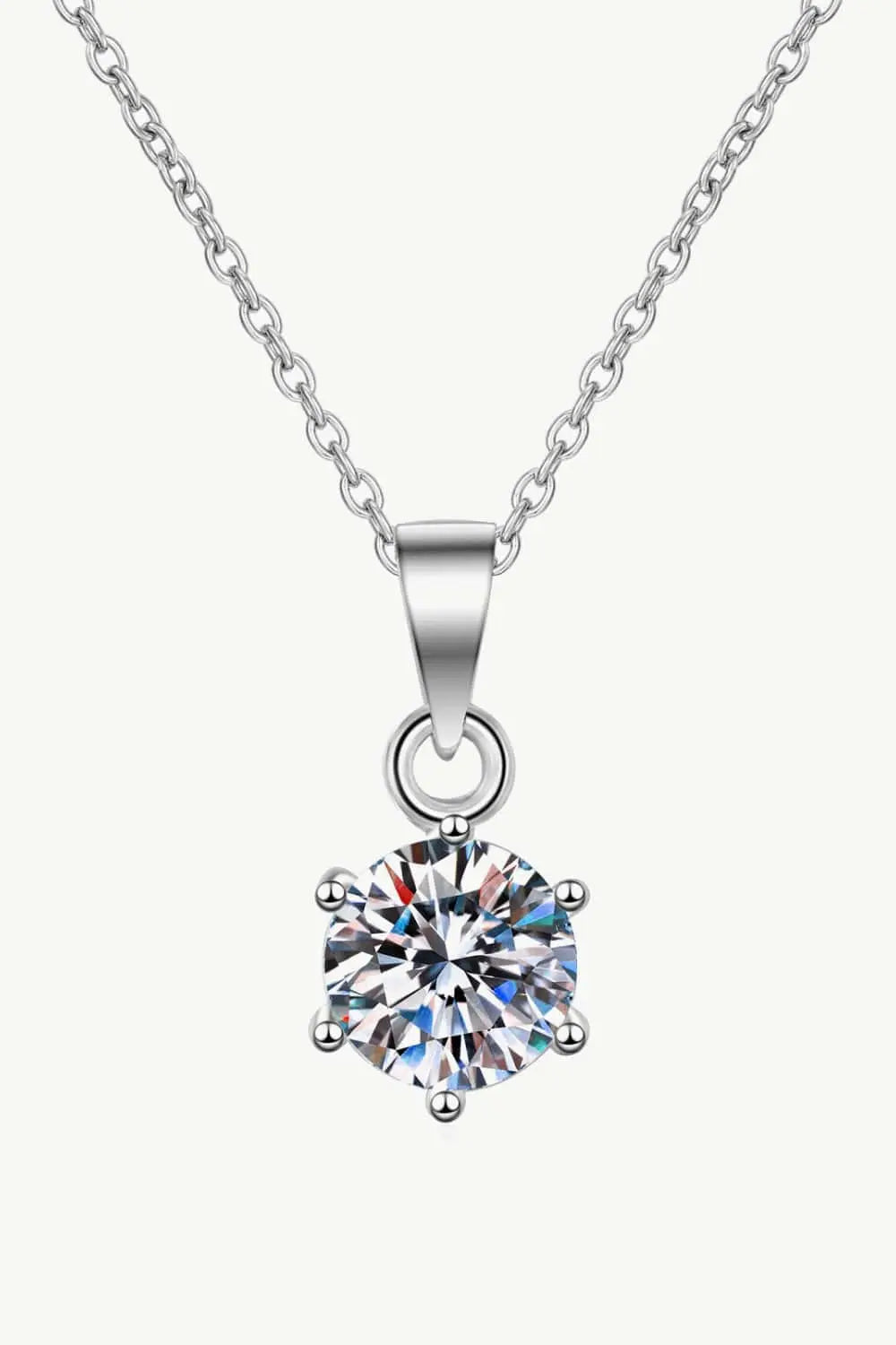 Lovcia Adored Get What You Need Moissanite Pendant Necklace-Necklaces-Silver-One Size-Silver