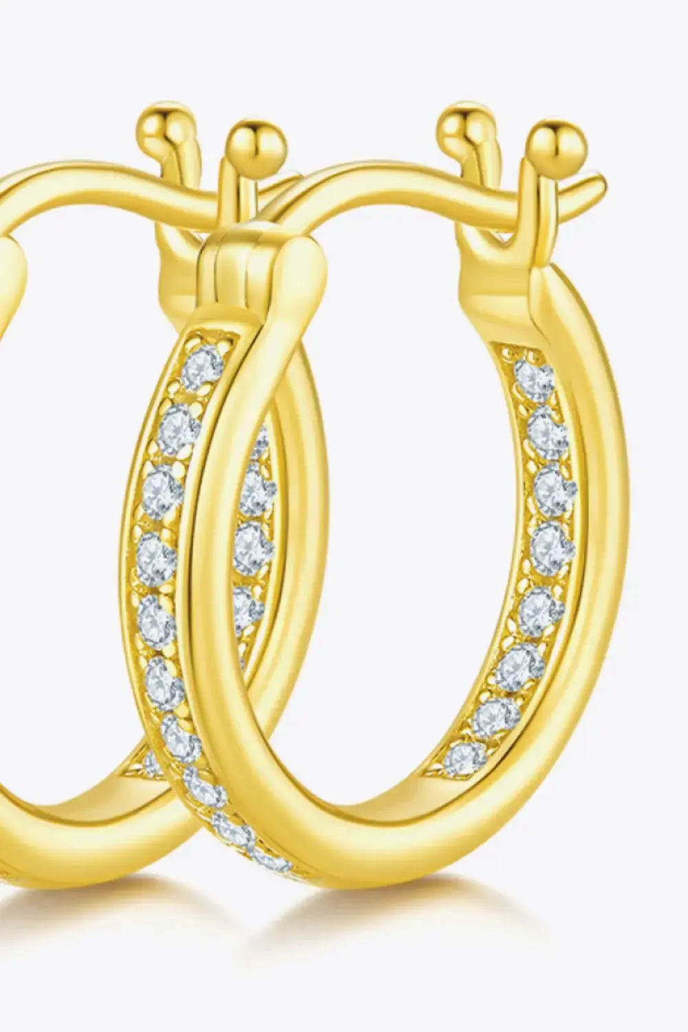 Lovcia Adored Moissanite 925 Sterling Silver Earrings-Earrings-Gold-One Size-Gold