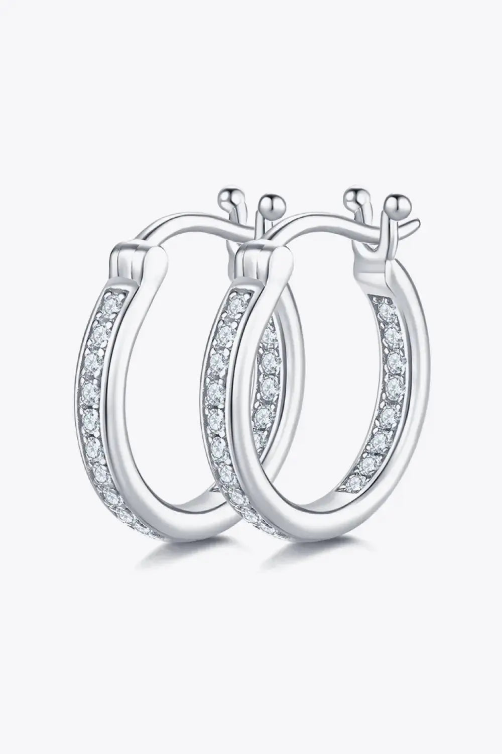 Lovcia Adored Moissanite 925 Sterling Silver Earrings-Earrings-Silver-One Size-Silver