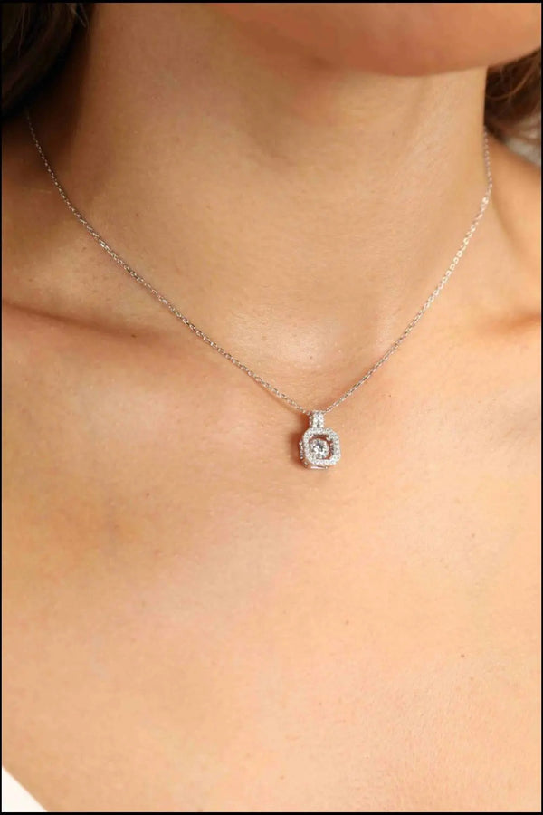 Lovcia Adored Moissanite 925 Sterling Silver Necklace-Necklaces-Silver-One Size-Silver