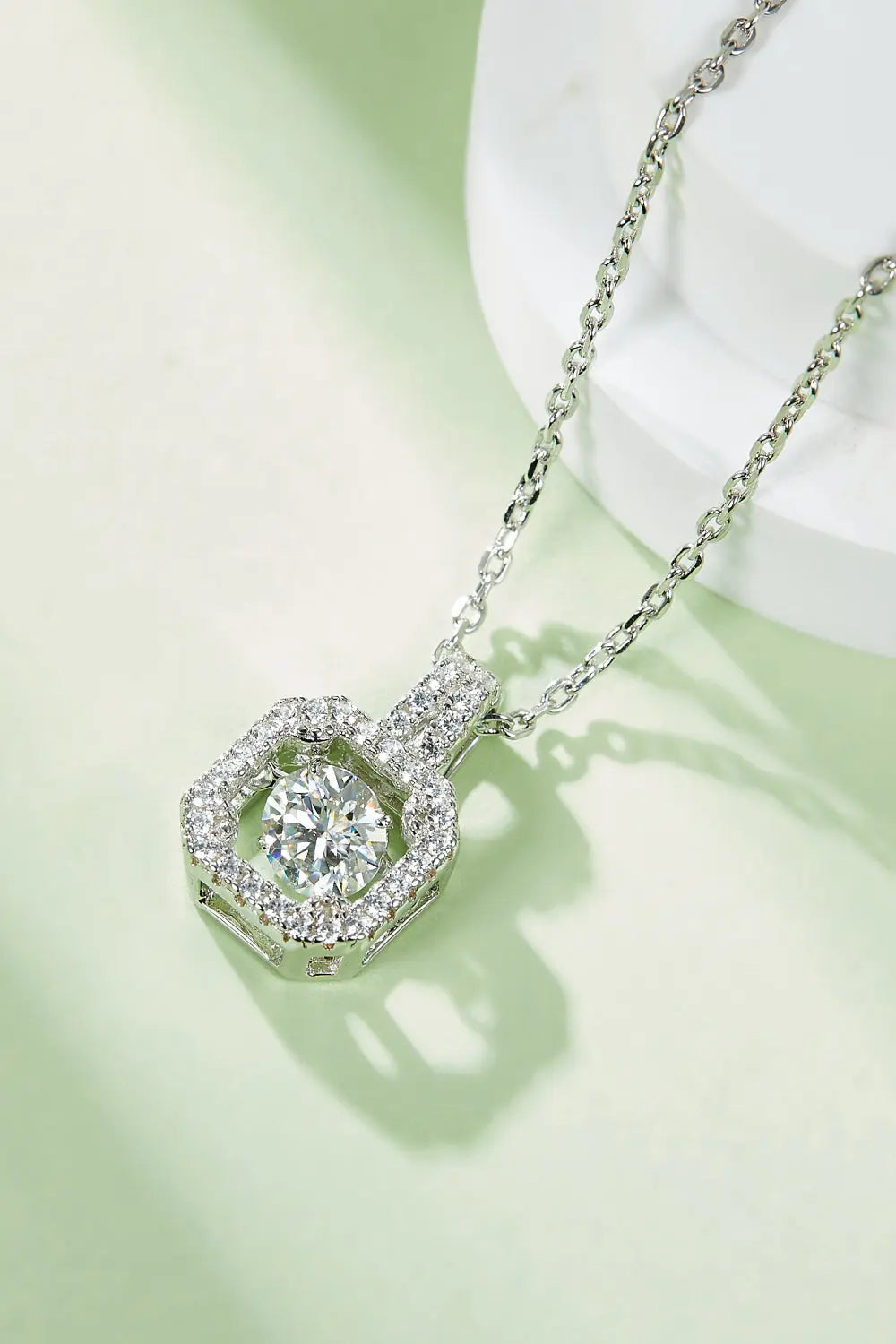 Lovcia Adored Moissanite 925 Sterling Silver Necklace-Necklaces-Silver-One Size-Silver