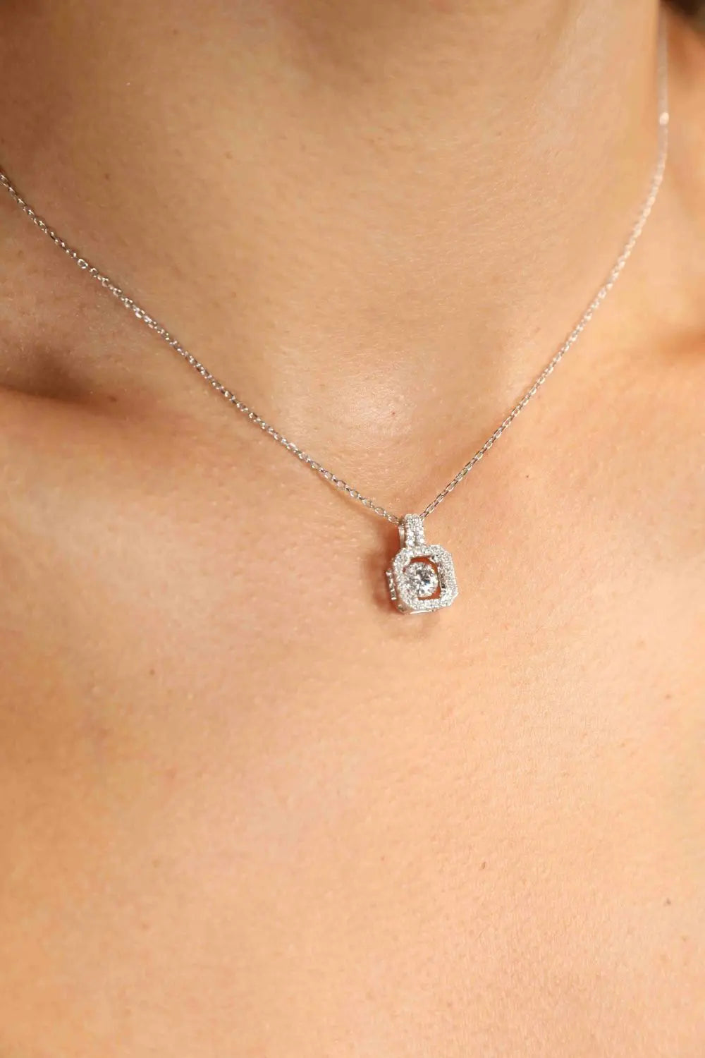 Lovcia Adored Moissanite 925 Sterling Silver Necklace-Necklaces-Silver-One Size-Silver