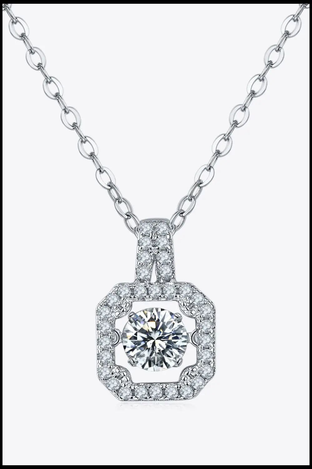 Lovcia Adored Moissanite 925 Sterling Silver Necklace-Necklaces-Silver-One Size-Silver