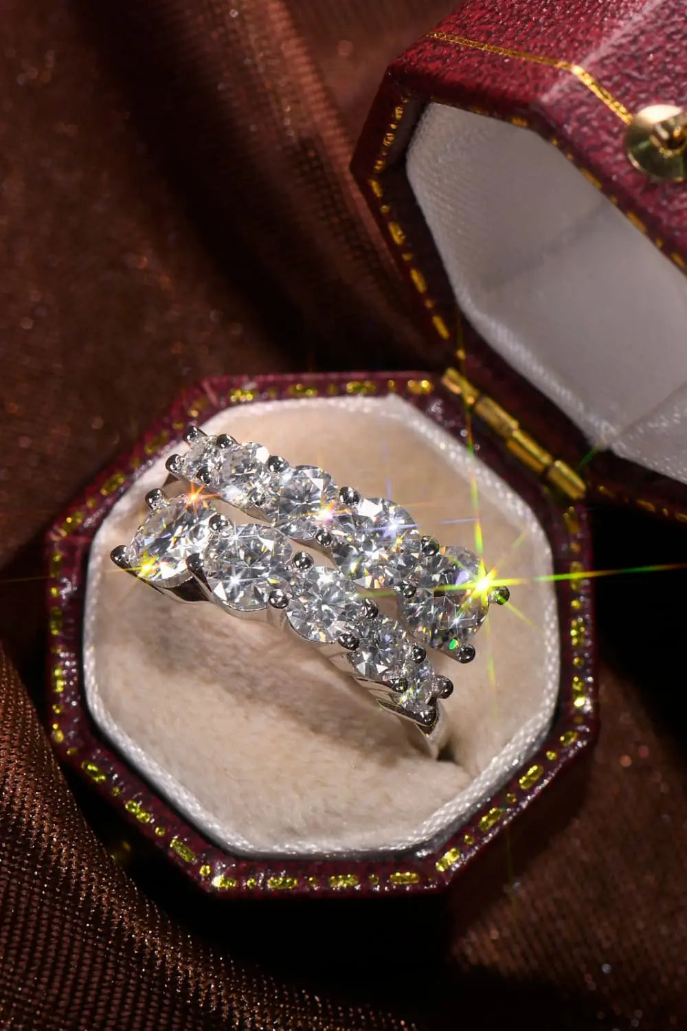 Lovcia Adored Moissanite 925 Sterling Silver Ring-Rings-Silver-4-Silver