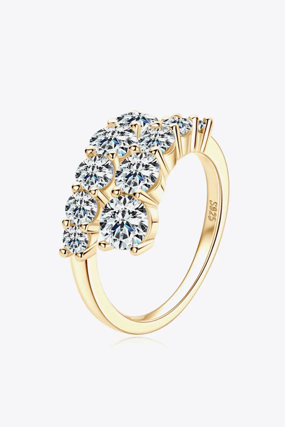 Lovcia Adored Moissanite 925 Sterling Silver Ring-Rings-Silver-4-Silver