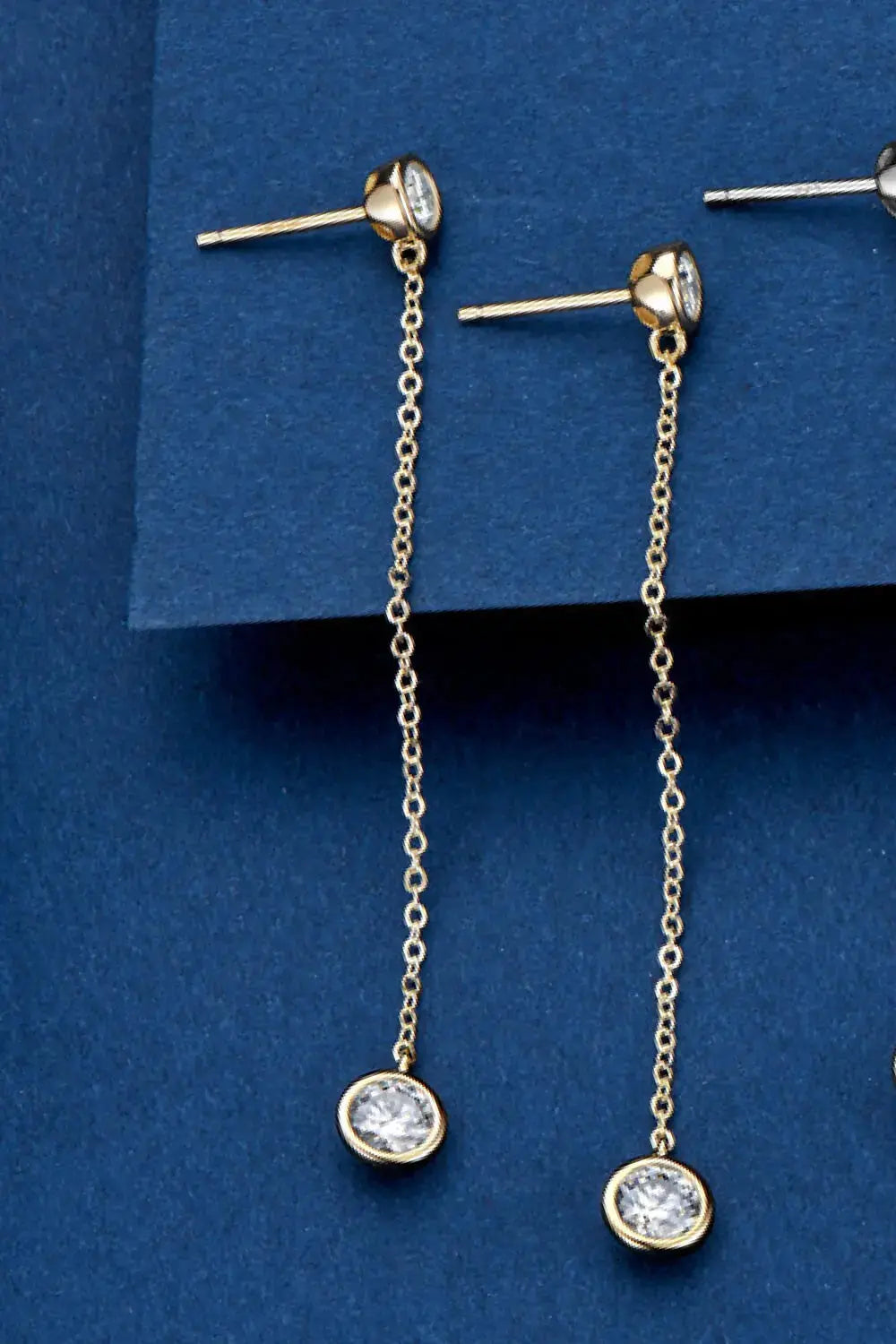 Lovcia Adored Moissanite Chain Earrings-Earrings-Silver-One Size-Silver