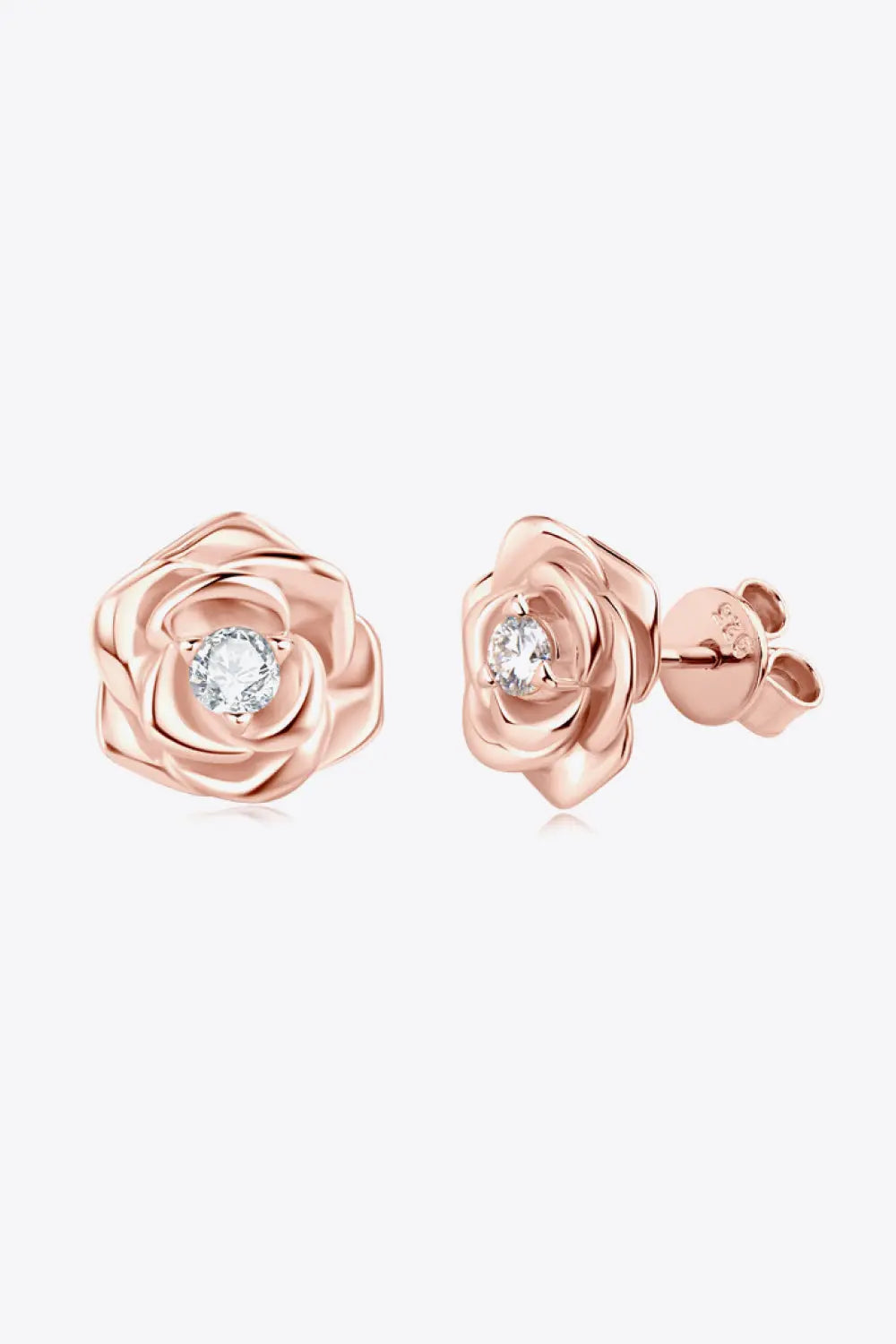 Lovcia Adored Moissanite Flower 925 Sterling Silver Earrings-Earrings-Silver-One Size-Silver