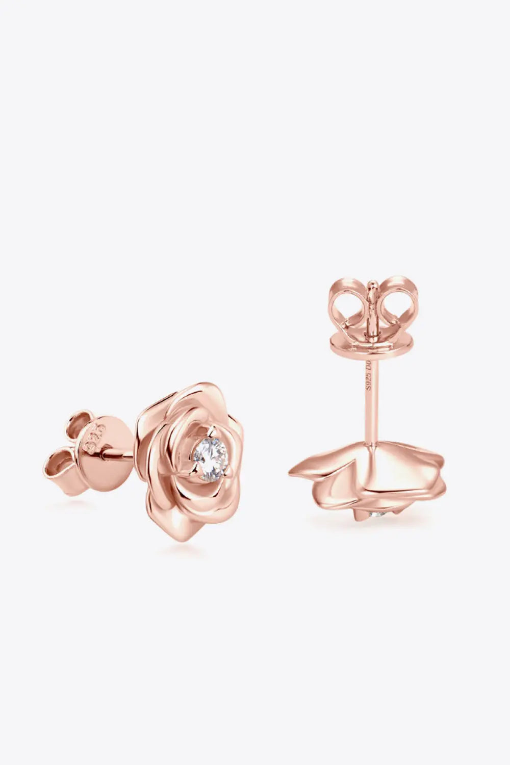 Lovcia Adored Moissanite Flower 925 Sterling Silver Earrings-Earrings-Silver-One Size-Silver