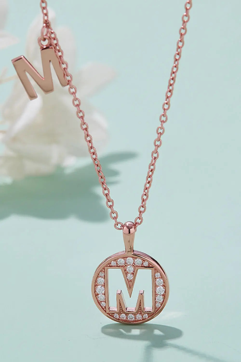 Lovcia Adored Moissanite K to T Pendant Necklace-Necklaces-M-One Size-M