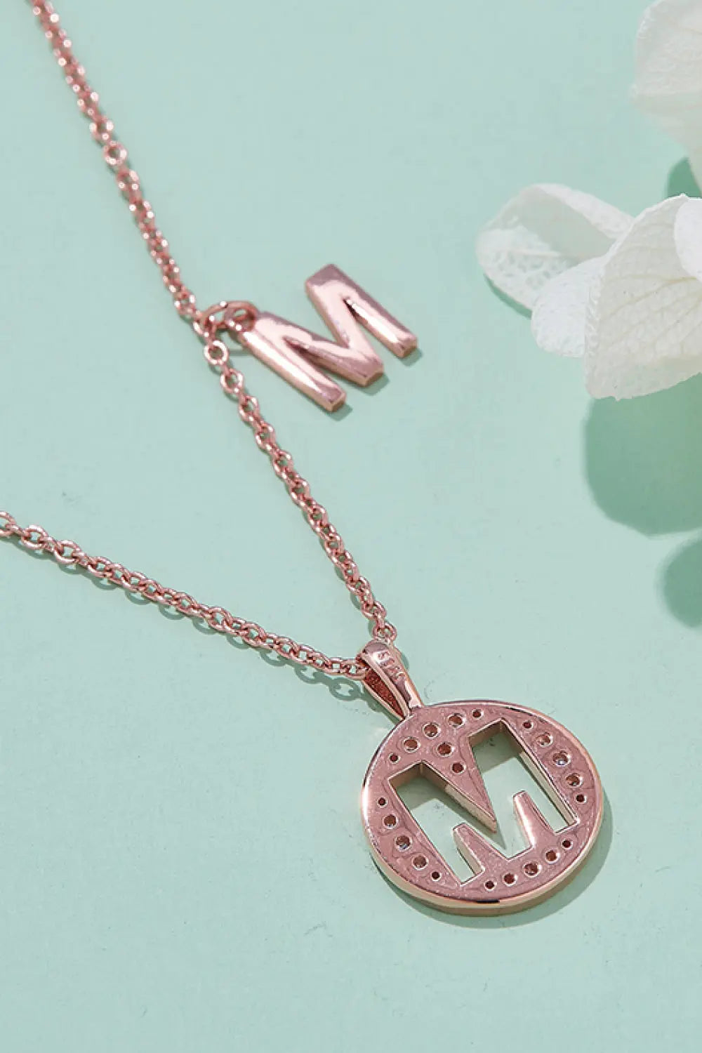 Lovcia Adored Moissanite K to T Pendant Necklace-Necklaces-P-One Size-P