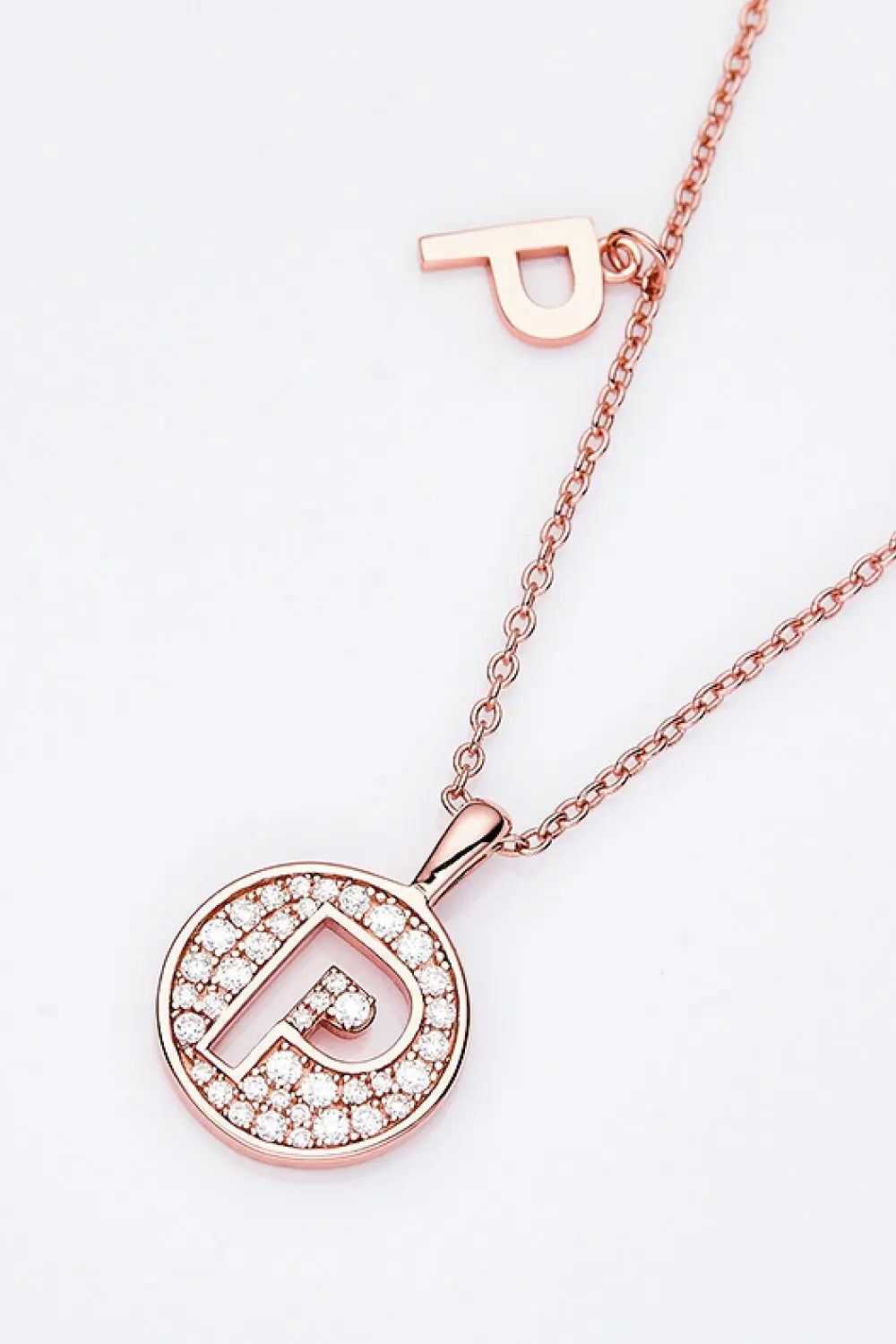 Lovcia Adored Moissanite K to T Pendant Necklace-Necklaces-P-One Size-P
