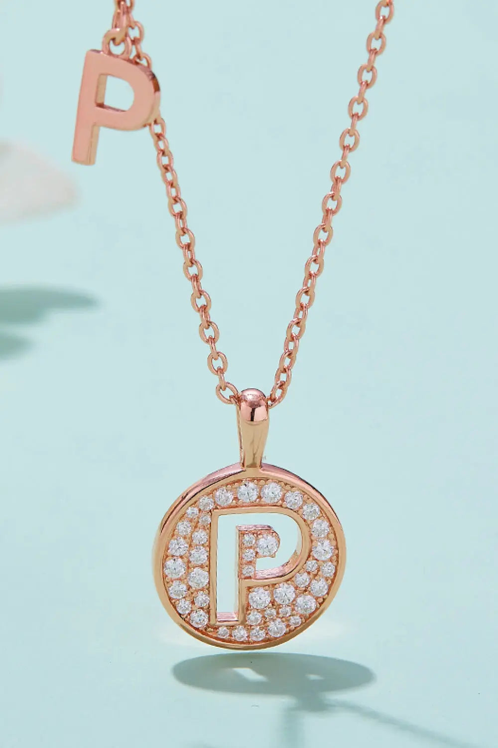 Lovcia Adored Moissanite K to T Pendant Necklace-Necklaces-P-One Size-P