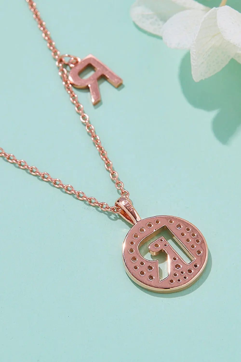 Lovcia Adored Moissanite K to T Pendant Necklace-Necklaces-P-One Size-P