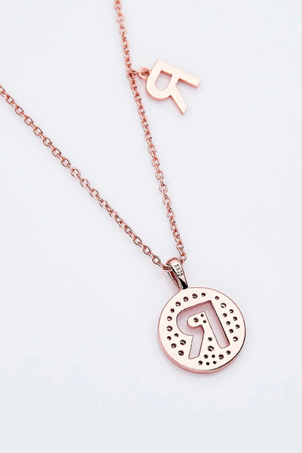 Lovcia Adored Moissanite K to T Pendant Necklace-Necklaces-P-One Size-P