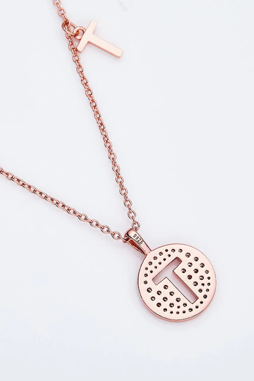 Lovcia Adored Moissanite K to T Pendant Necklace-Necklaces-P-One Size-P
