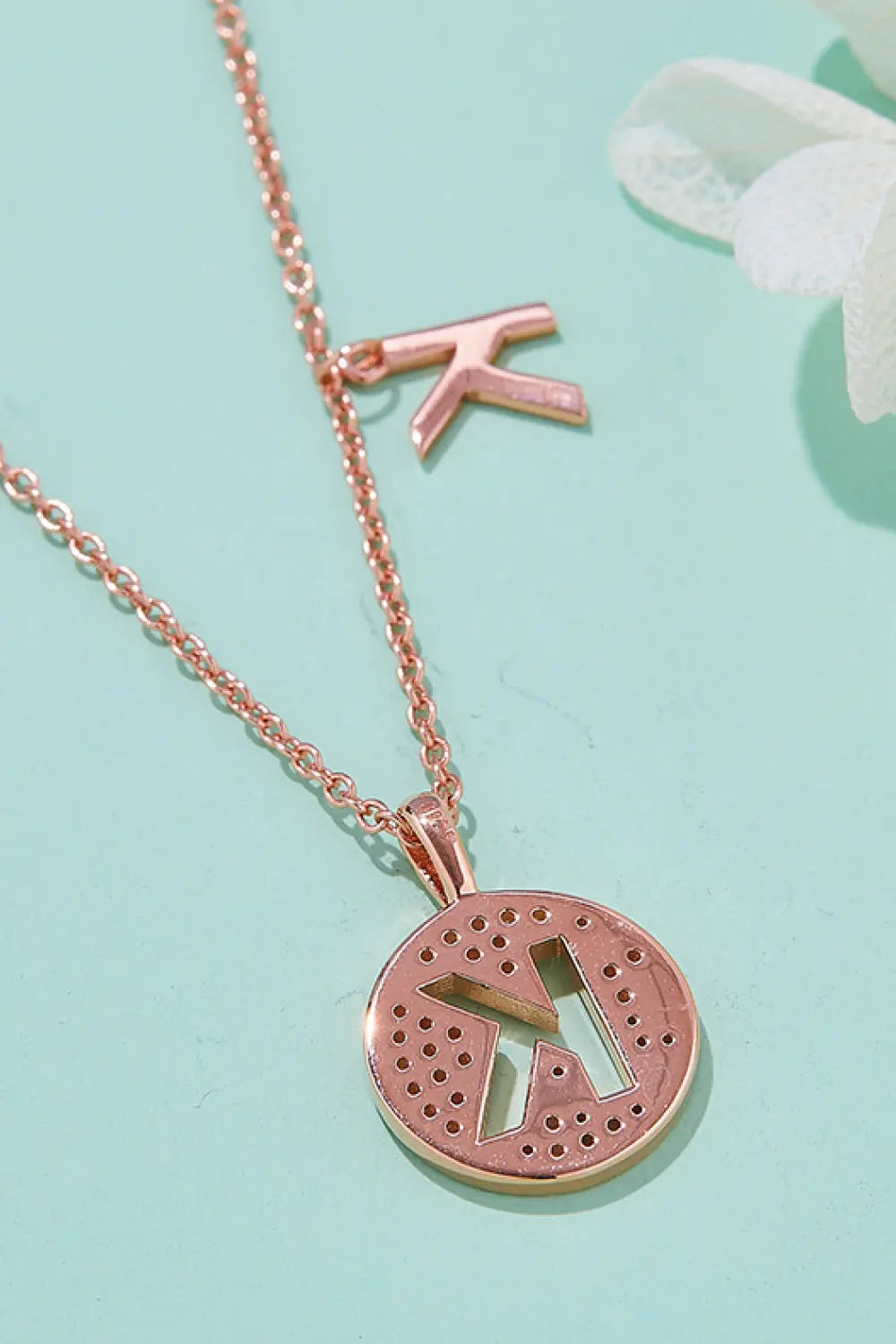 Lovcia Adored Moissanite K to T Pendant Necklace-Necklaces-P-One Size-P