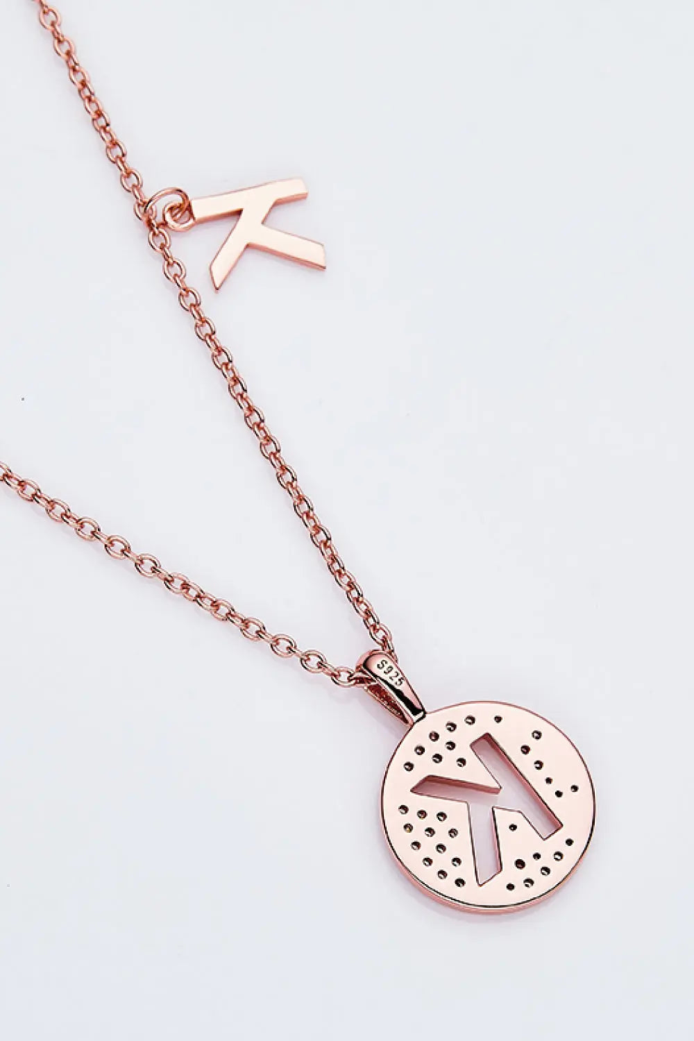 Lovcia Adored Moissanite K to T Pendant Necklace-Necklaces-P-One Size-P