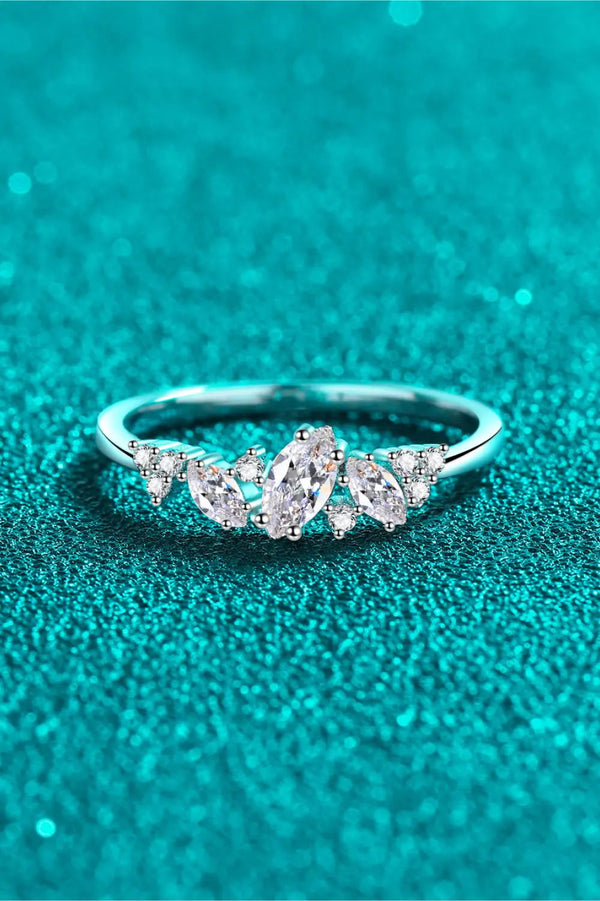 Lovcia Adored Moissanite Rhodium-Plated Ring-Rings-Silver-4-Silver