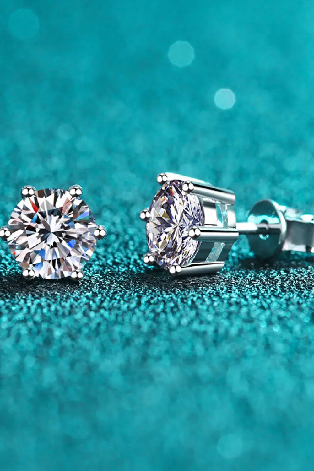 Lovcia Adored Moissanite Stud Earrings-Earrings-Silver-One Size-Silver