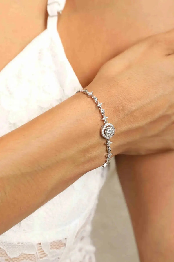 Lovcia Adored Show You The Way Moissanite Bracelet-Bracelets-Silver-One Size-Silver