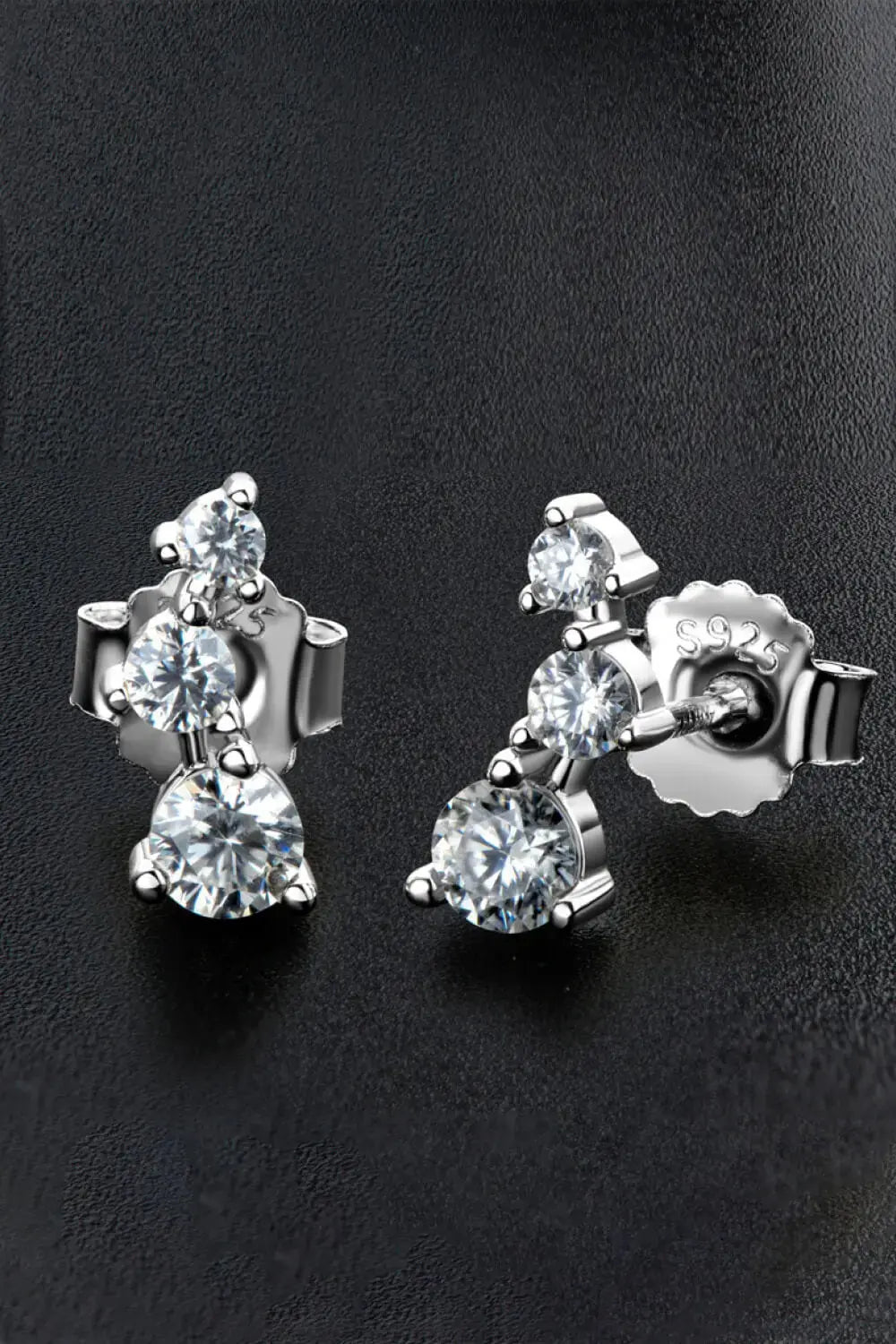 Lovcia Adored Your Way Moissanite Stud Earrings-Earrings-Silver-One Size-Silver