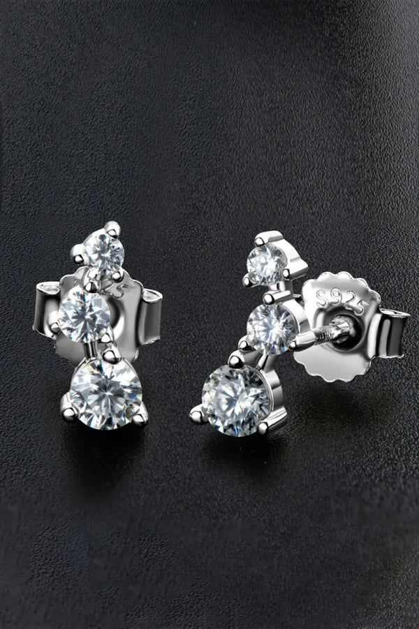 Lovcia Adored Your Way Moissanite Stud Earrings-Earrings-Silver-One Size-Silver