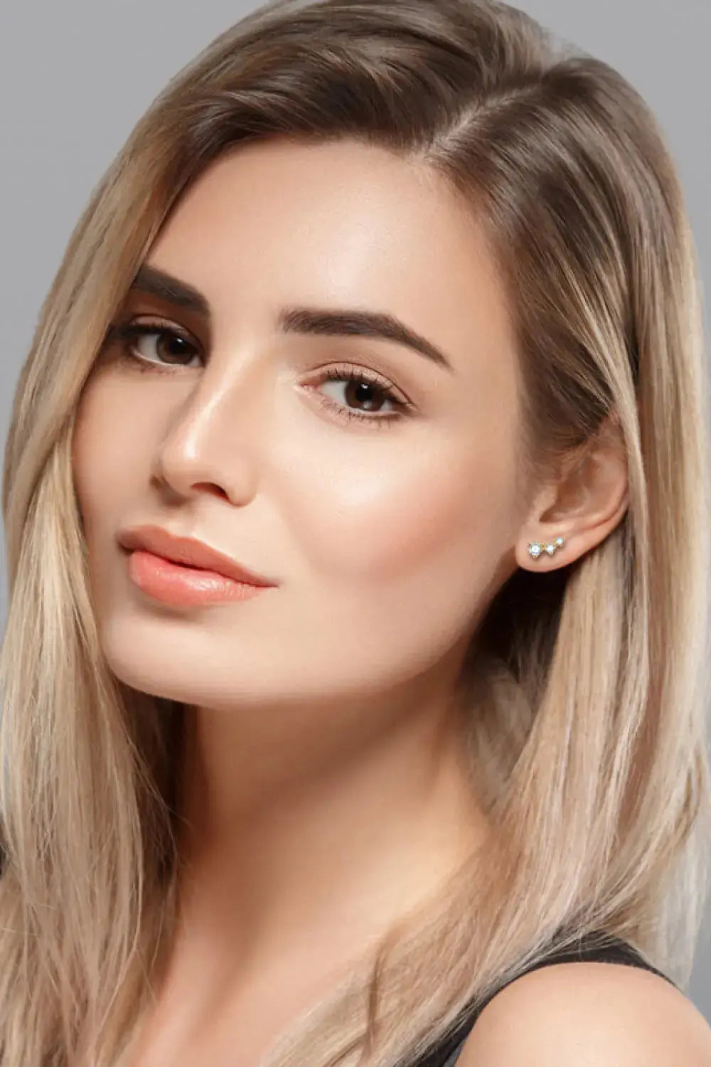 Lovcia Adored Your Way Moissanite Stud Earrings-Earrings-Silver-One Size-Silver