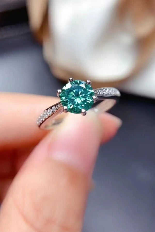 Lovcia All For You 2 Carat Moissanite 925 Sterling Silver Ring-Rings-Green-5-Green