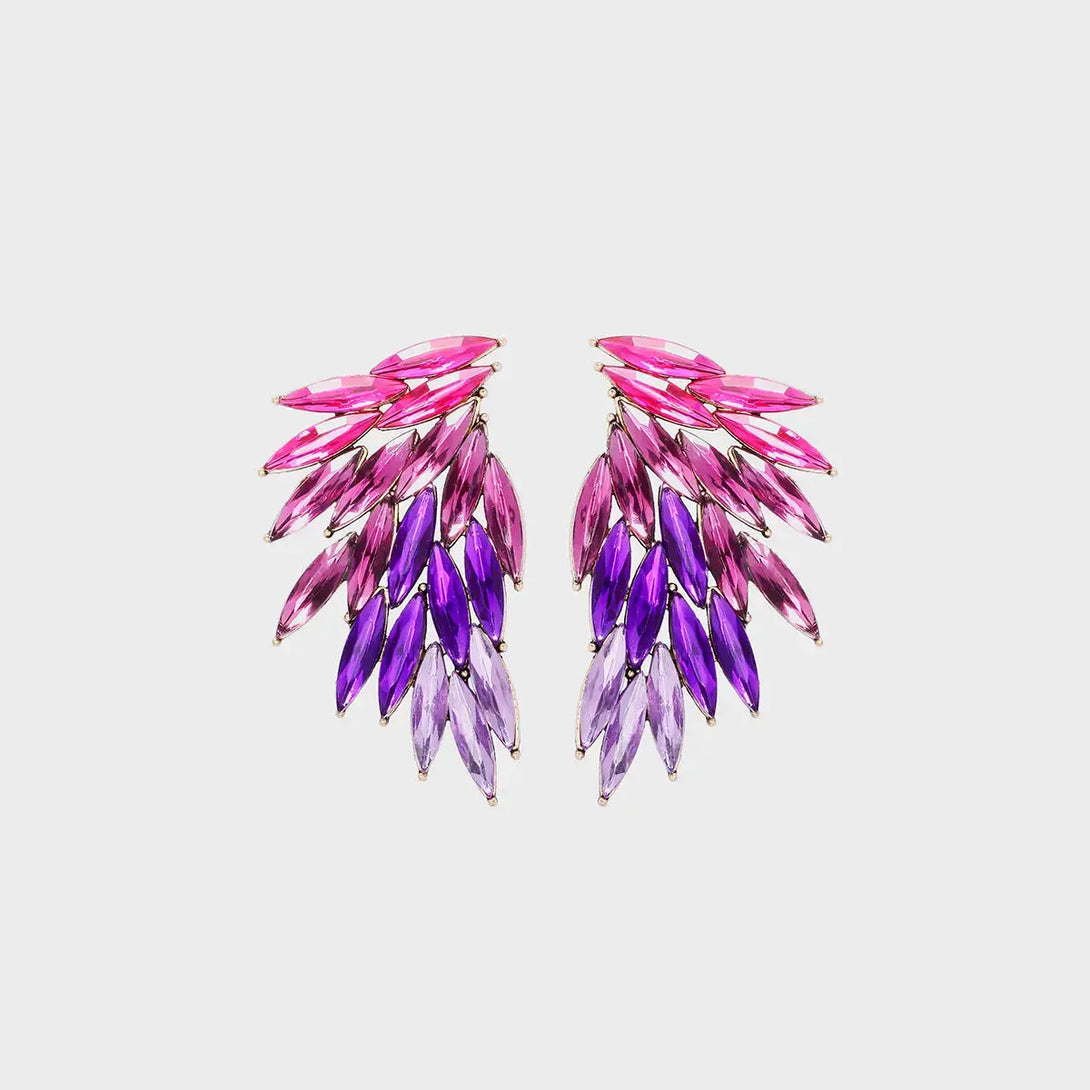 Lovcia Alloy Acrylic Wing Earrings-Earrings-Lavender-One Size-Lavender