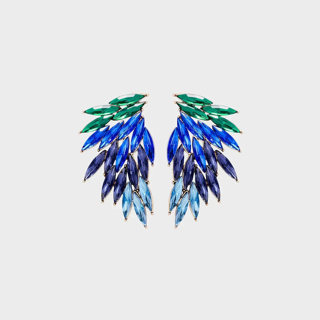 Lovcia Alloy Acrylic Wing Earrings-Earrings-Royal Blue-One Size-Royal Blue