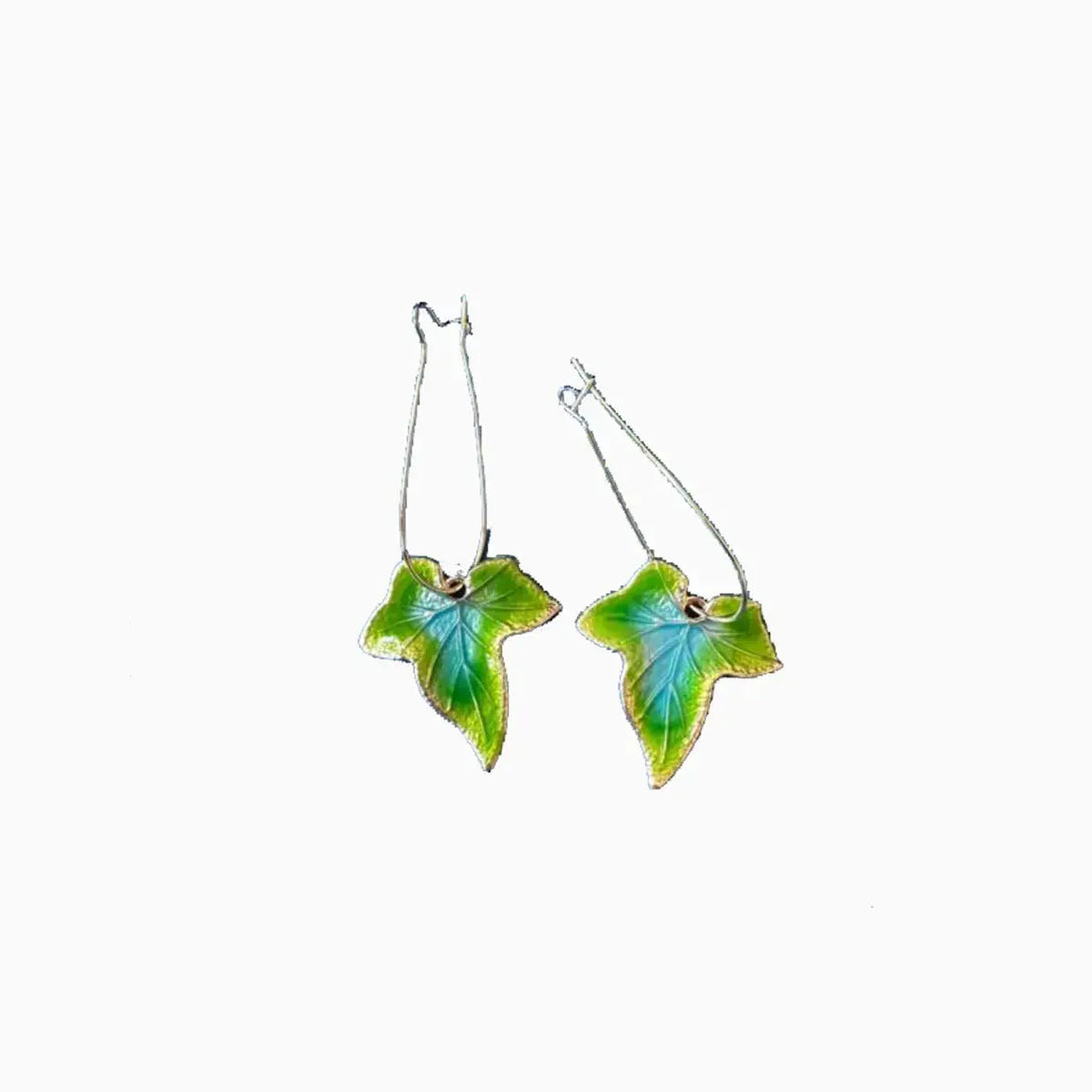 Lovcia Alloy Leaf Drop Earrings-Earrings-Mid Green-One Size-Mid Green