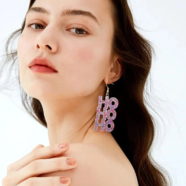 Lovcia Alloy & Plastic Mismatched Earrings-Earrings-Deep Red-One Size-Deep Red