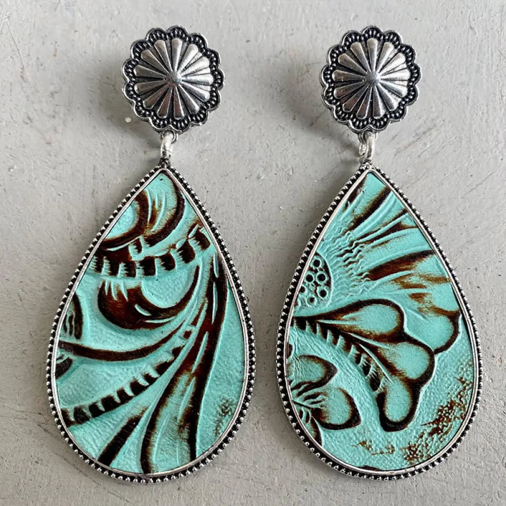 Lovcia Alloy Teardrop Earrings-Earrings-Mint Blue-One Size-Mint Blue