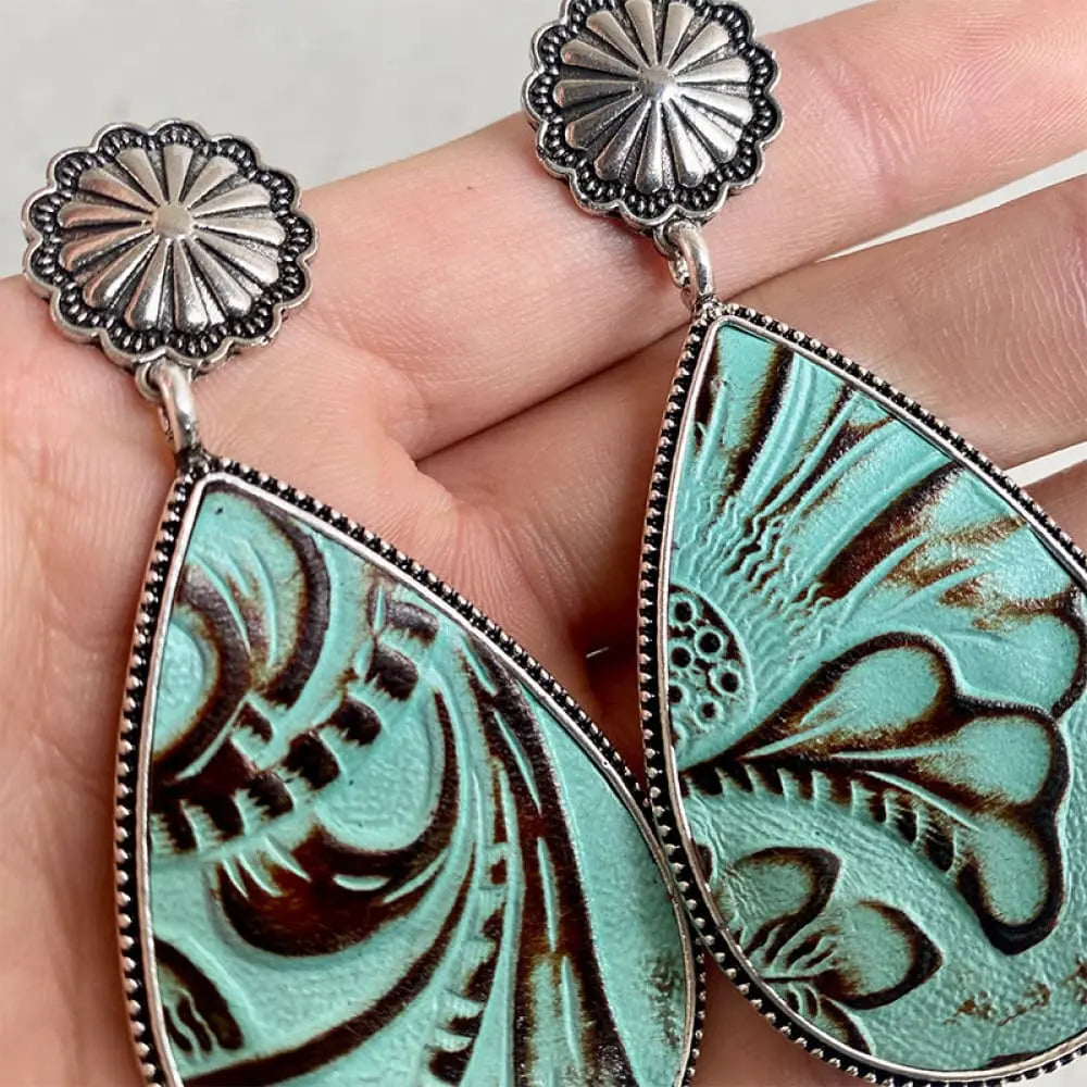 Lovcia Alloy Teardrop Earrings-Earrings-Mint Blue-One Size-Mint Blue