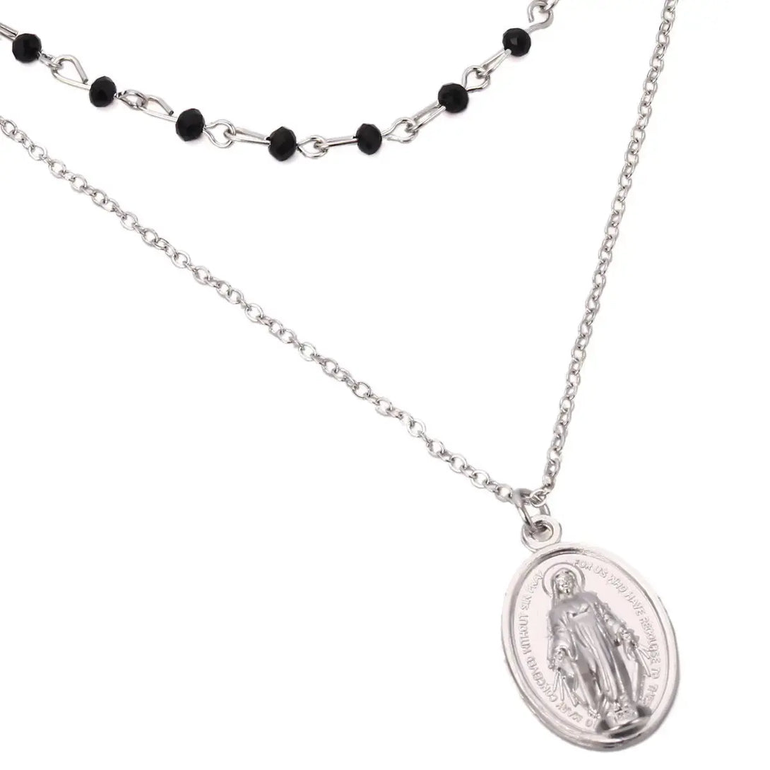 Lovcia Alloy Virgin Mary Pendant Necklace-Necklaces-Gold-Gold